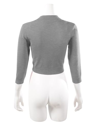 Image of Allsense Women's 3 /4 Sleeve Bolero Shrug for Dresses | Open Front Cropped Cardigan, Lightweight Knit Dress Cover Up