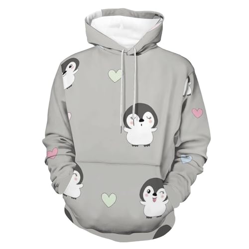 Hoody sweatshirt pull pour homme femme S de qualité supérieure avec motif pingouin mignon