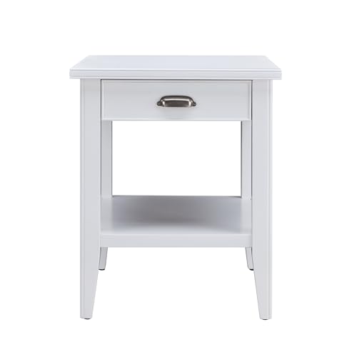 Image of Leick Home Laurent End Table, 24 inch, White