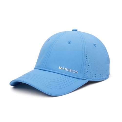 Image of MISSION Cooling Vented Performance Hat Unisex Cap for Workouts, Golf & Running, Sweat & Water Activated Technology