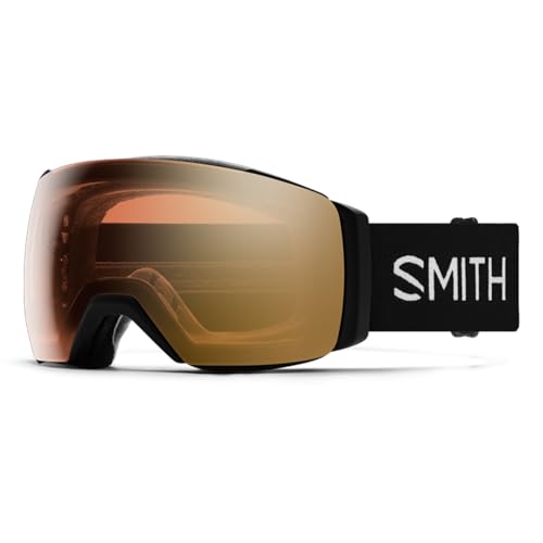 SMITH I/O MAG XL Snow Goggles Adult Ski & Snowboarding Goggles with Interchangeable Lens Anti-Fog Performance & 100% UV Protection for Men & Women Black ChromaPop Pro Photochromic Gold Mirror