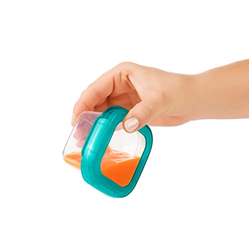 Oxo Bandeja Com 4 Potes De Armazenamento Com Tampa Oxotot Verde Azulado(4 X 120Ml)