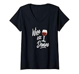 Womens Wine With Dewine Drinking Game - Ohio Mike Dewine V-Neck T-Shirt
