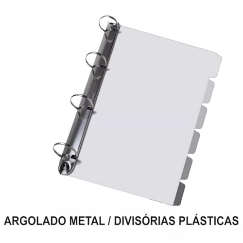 Fichário Preto Croco Black Universitário Completo Ziper Alça Universitário