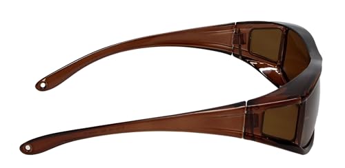 Calabria PC70077POL-1 Polarized Fitover Sunglasses Wear Over Prescription Eyeglasses Men Women Wrap Around UV Protection3