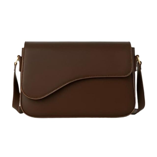 Bolsa Feminina Transversal Pequena Casual Para Dia A Dia Estilo Moderno Elegante (Marrom Café)