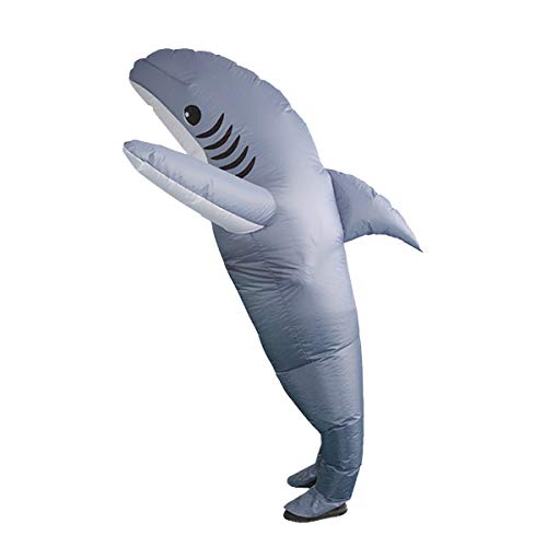Poptrend Adults Inflatable Halloween Costumes Blow Up Grey Shark Costume for Halloween, Christmas, Birthday Party(Grey) Poptrend Adults Inflatable Halloween Costumes Blow Up Grey Shark Costume for Halloween, Christmas, Birthday Party(Grey)