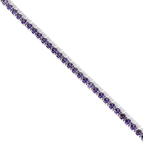Fancime 2002089 Sterling Silver Tennis Bracelet Created Amethyst Tennis Bracelet February Birthstone Wedding Bridal Prom Fine Jewelry Gift thumb #4