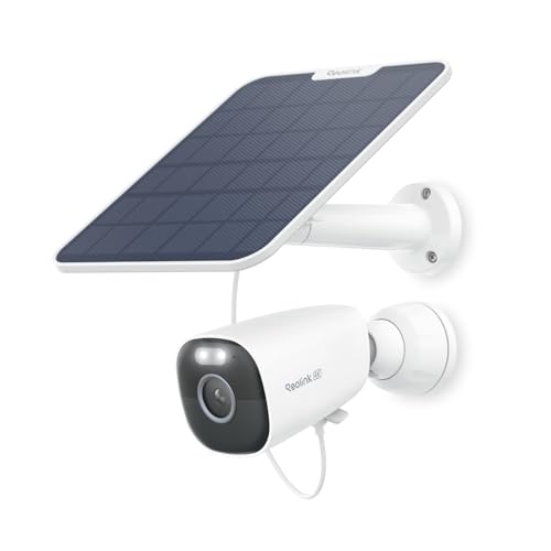Reolink 4K Solar Überwachungskamera Aussen Akku mit 2,4&5GHz WiFi, WLAN Kamera Outdoor, 8MP Farbnachtsicht, Person/Auto/Tiererkennung, Keine Monatsgebühr, Standalone, Argus Eco Ultra+Solarpa