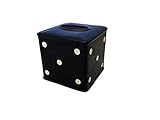 Tuscany Black Polka Dot Ceramic Tissue Box Cover, 82187 by ACK