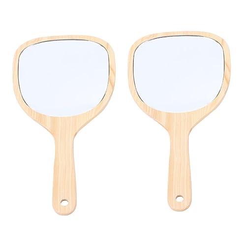 Veemoon 2 piezas espejo de maquillaje portátil de mano