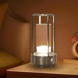 Lampe de Table Rechargeable : Cette lampe de table sans fil est fabriquée en matériau métallique de haute qualité avec un abat-jour en acrylique résistant aux rayures. Sa base antidérapante en silicone souple assure une stabilité optimale, idéal pour décorer tous vos espaces