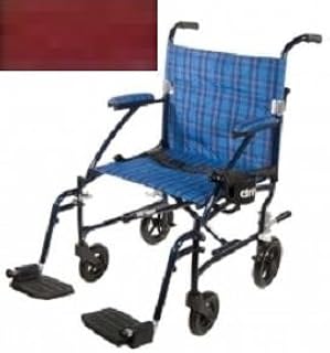 19 Inch Fly Lite Aluminum Transport Chair Red 1 per Case