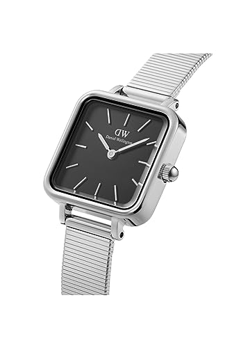 Image of Daniel Wellington Quadro Studio Sterling Square Watch, Mesh Bracelet
