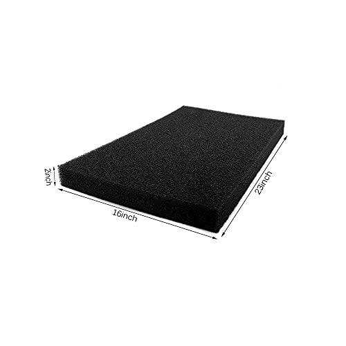 Image of Aquafa Aquarium Filter Sponge Large Pad, Cut-to-fit Foam Course for Fish Pong, Fish Tank 30 PPI (23x16x2 inch)