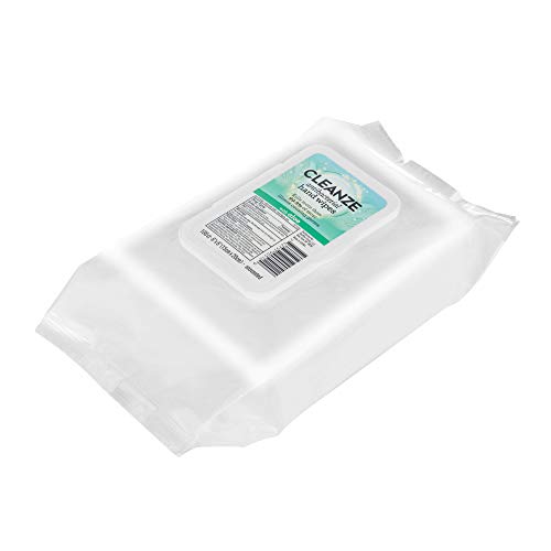 Image of Cleanze Antibacterial Hand Sanitizing Wipes with Aloe, Alcohol-Based Resealable Soft Pack for On-the-Go Hand Cleaning, Helps Reduce Germs Without Water, Travel-Friendly Pack, 100 Wipes (Pack of 12)