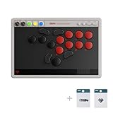 8Bitdo All-Button Arcade Controller for Switch/Switch 2 & Windows – Bluetooth, 2.4G, Wired Connectivity, Low-profile Mechanical Switches, 4 Programmable Buttons with fast-mapping, Hot-swappable PCB
