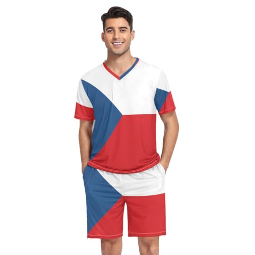 Camisa de pijama para hombre manga corta ropa de dormir República Checa