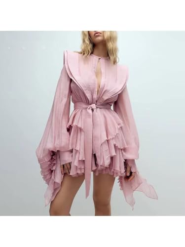 Women O Neck Long Sleeve High Waist Vintage Style Knee Length Dress A Line Silhouette Spring Summer Fashion2