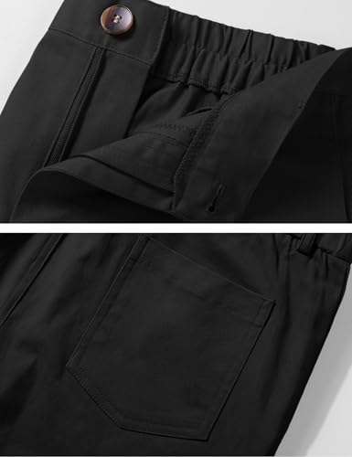 Image of KEREDA Boys Flat Front Dress Pants School Uniform Pants with Zip Button