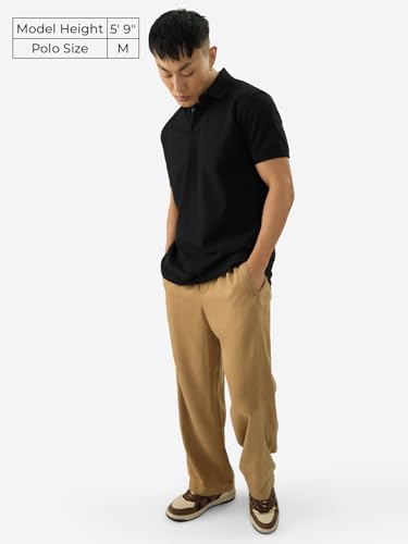 Image of The Souled Store Men's Solid Regular Fit Polo Shirt