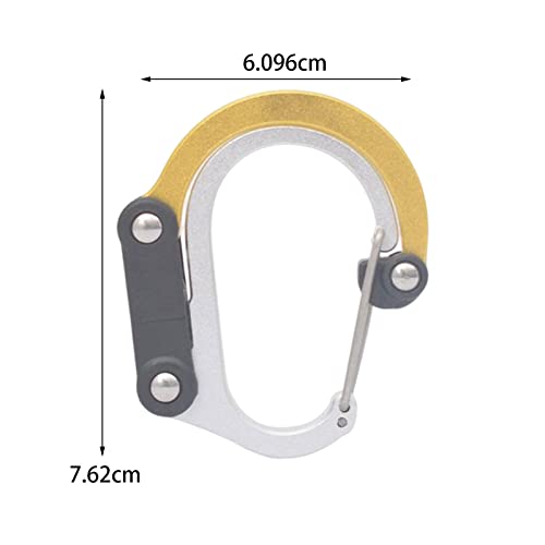 Image of Milageto Carabiner Clip and Hook Multifunctional Keyring Clip Strong Clip Buckle Bag, Purse, Backpack Hanger for Camping Outdoor Activities Travel
