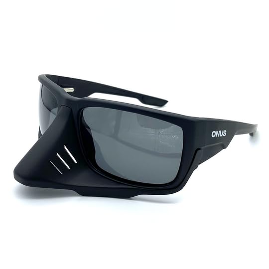 ONUS IN KNIFE EDGE, Premium performance eyewear, the world's only magnetically integrated solar nose and face shield (Smoke)