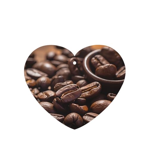 Phayah 6 ambientadores de coche con aroma a lavanda con patrón de frijoles de cafeína, fragancia colgante en forma de corazón, para tableta, armario, zapatos, clóset