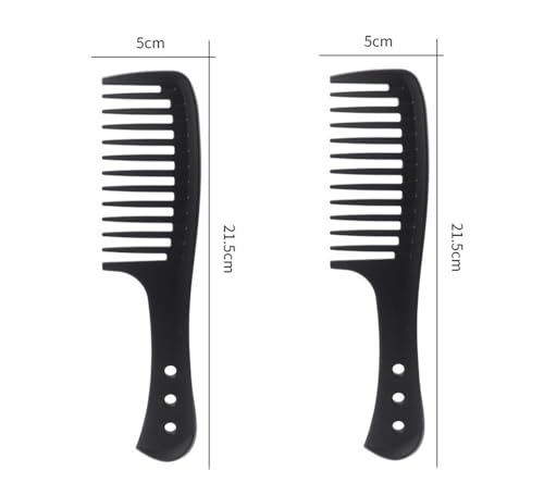 Peine ShuoHui para rizos, antipiltrante, pack 2 negro miniatura 2