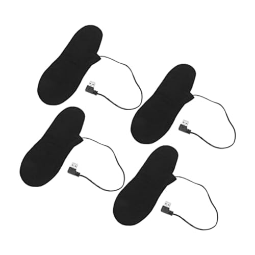 Feeuid Plantilla EléCtrica para Calentar los Pies, Plantilla Calefactora EléCtrica para Hombres y Mujeres, Plantilla Calefactora Recargable, 4 Piezas