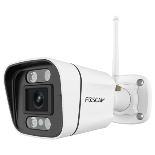 Foscam V5P 5 MP Dual-Band WLAN Überwachungskamera mit integriertem Scheinwerfer und Einer Alarmsirene (weiß)