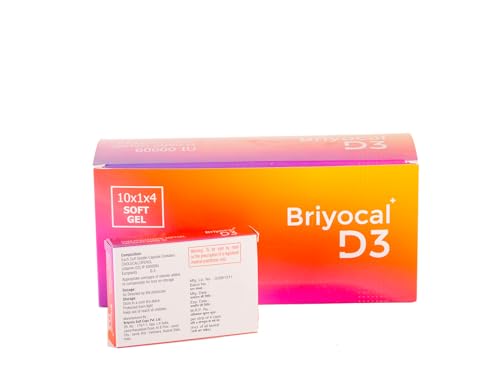 Briyocal D3 - Vitamin D3 Capsule 60K (For Once A Week Use) Optimizing Vitamin D Levels Is Essential For Enhancing Overall Health And Well-Being