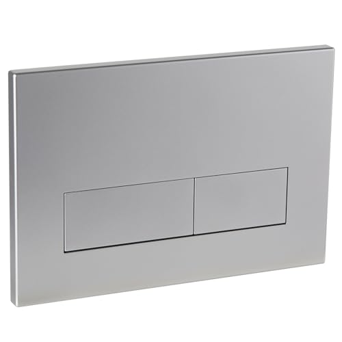 Empyreal Plaque de déclenchement avec jeu de levier de chasse et cadre de montage,pièces de rechange compatible avec Geberit Sigma 01,20,30 & UP320 & 300,115770115 double chasse(Argent Mat)