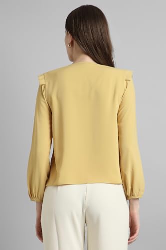 Image of Van Heusen Women Polyester Regular Fit Solid Full Sleeve Casual Shirt