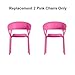 Replacement Parts for Barbie Doll Dreamhouse Doll House Playset HMX10 - Replacement Set of 2 Two Pink Chairs