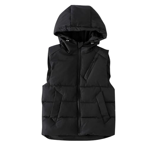 Moonker Girls Boys Puffer Vest Coat with Hood Thicken Winter Sleeveless Windbreaker Jacket Warm Light Zip Up Warm Clothes