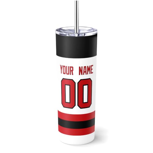 Image of ANTKING New Jersey Tumbler 20oz Travel Mug Custom Name Number Gifts | Stainless Steel Insulated Coffee Cup for Men Women