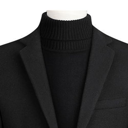 Men Wool Blend Blazer Coat Vintage Casual Work Wear Suit Coats Two Button Tuxedo Prom Dinner2