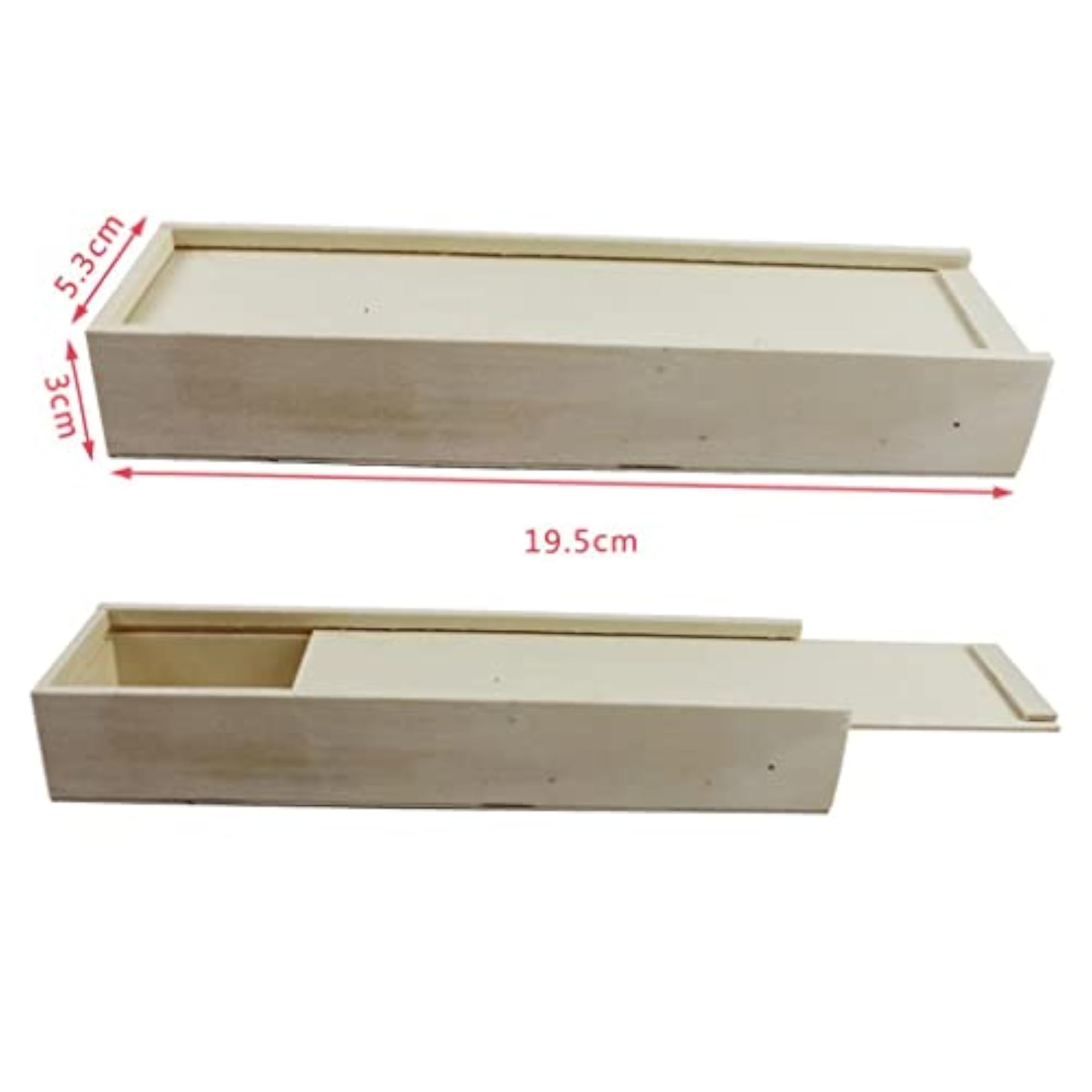 Unfinished Wood Mini Jewelry Box Pencil Case