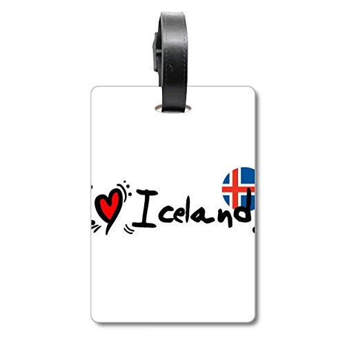 Étiquette valise I Love Islande pour repérer votre sac en voyage de randonnée