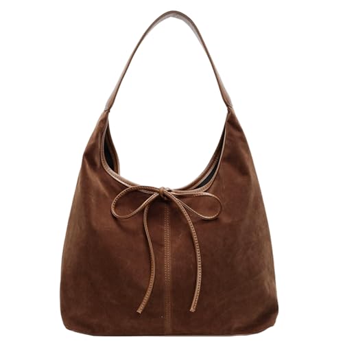Sac fourre-tout en daim marron idéal pour le travail et les voyages