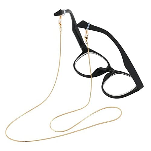 Bhavya Optic® Unisex Metal Gold Finish Spectacle Chain Lanyard for Eyewear Frames Anti-Slip Eyeglasses Holder for Sunglasses Reading Glasses Retainer -Golden 1