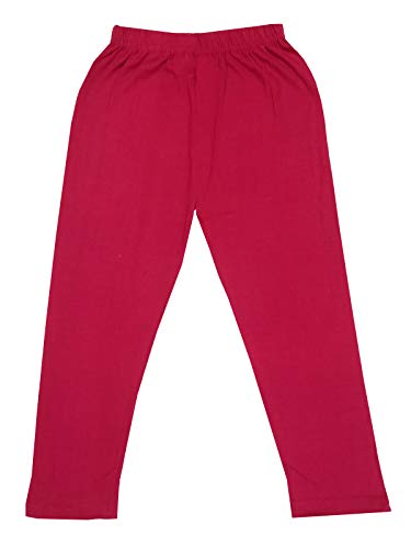 Image of IndiWeaves Girls Super Soft Cotton Solid Capri Pants (Sea Green, Wine, Blue, Magenta, 8-9 Years) Pack of 4