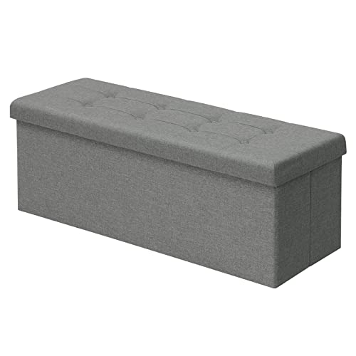 WOLTU Sitzbank mit Stauraum 110cm, Truhe mit stauraum 118L Faltbar,...