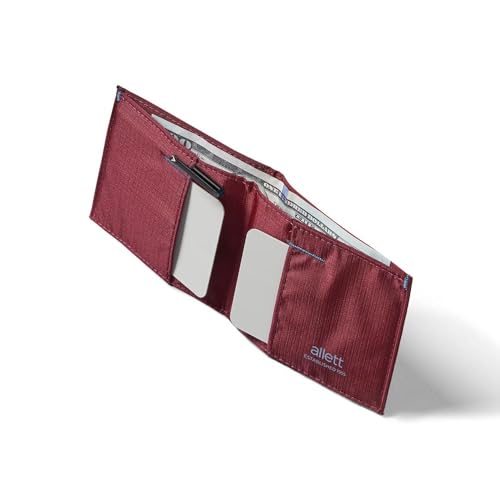 Image of Sport Wallet, RFID Blocking Slim (Nylon, Mulberry) | Slim Minimalist Front Pocket Nylon Sport Wallet, RFID Blocking, Water-Resistant, Holds 4-24+ Cards & Cash, Men & Women