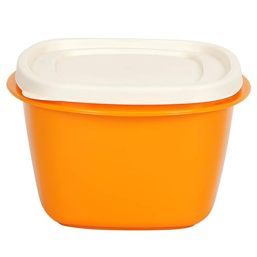 Image of Cutting EDGE Snap Tight Eco Plastic Container Set for Dry Fruits, Travelling, Pickle, Sauces, Spices, 12-Pieces (2 L, Orange)