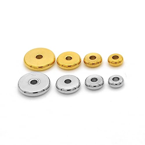 Perles d'espaceur en acier inoxydable 316 durables pour création bijoux