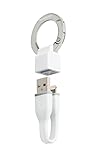 [Apple MFi Certified] Merkury Innovations POWERLOOP Lightning to USB Keychain with 3-Inch High-Speed Rubberized Cable for iPhone & iPad - White