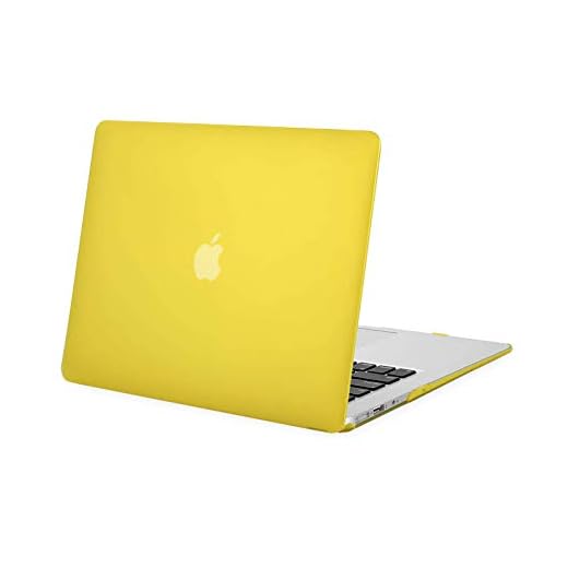 MOSISO Funda Dura Compatible con MacBook Air 13 Pulgadas (A1369 / A1466, Versión 2010-2017), Ultra Delgado Carcasa Rígida Protector de Plástico Cubierta, Amarillo