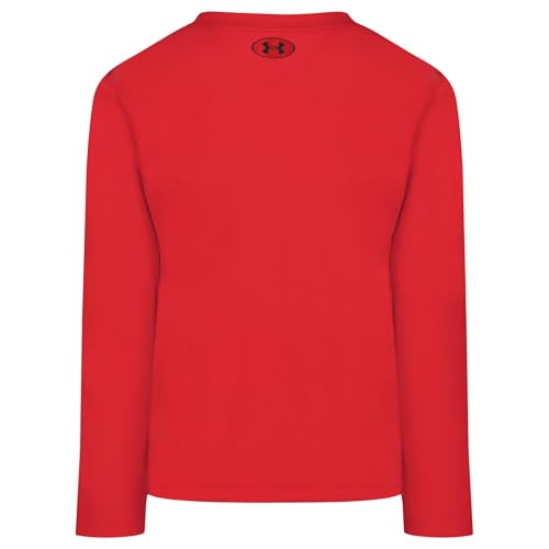 Image of Under Armour Boys' Long Sleeve Logo Graphic T-Shirt, Lightweight & Breathable, Relaxed Fit